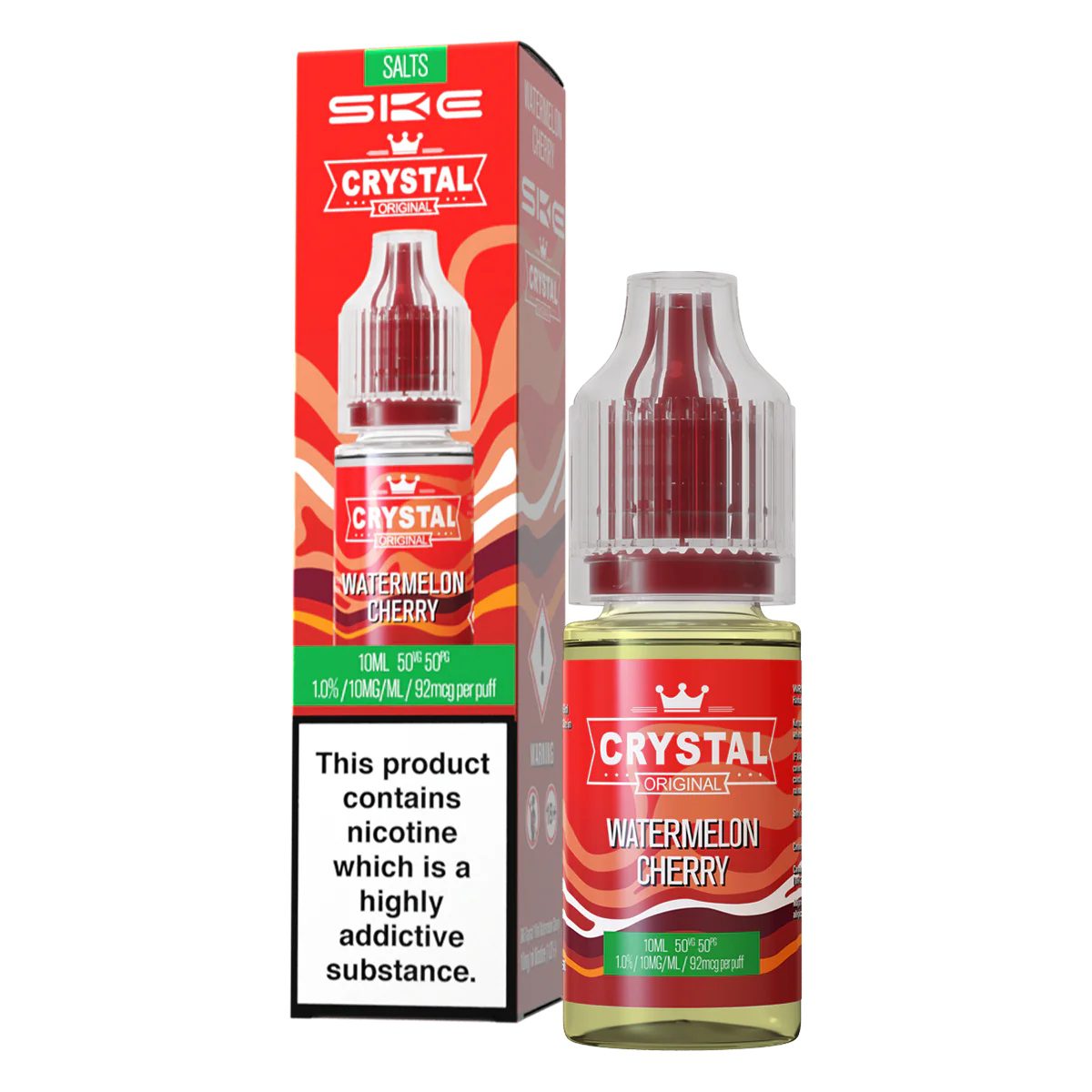 Crystal Nic Salt 10ml Watermelon Cherry 10 Pack