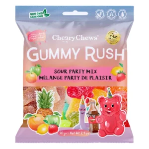 Cheery Chews Gummy Rush- Party Mix Pack of 12