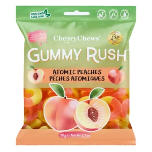 Cheery Chews Gummy Rush Atomic Peach 90g 12 Pack