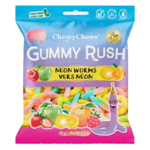 Cheery Chews Gummy Rush Gummy Worm 90g 12 Pack